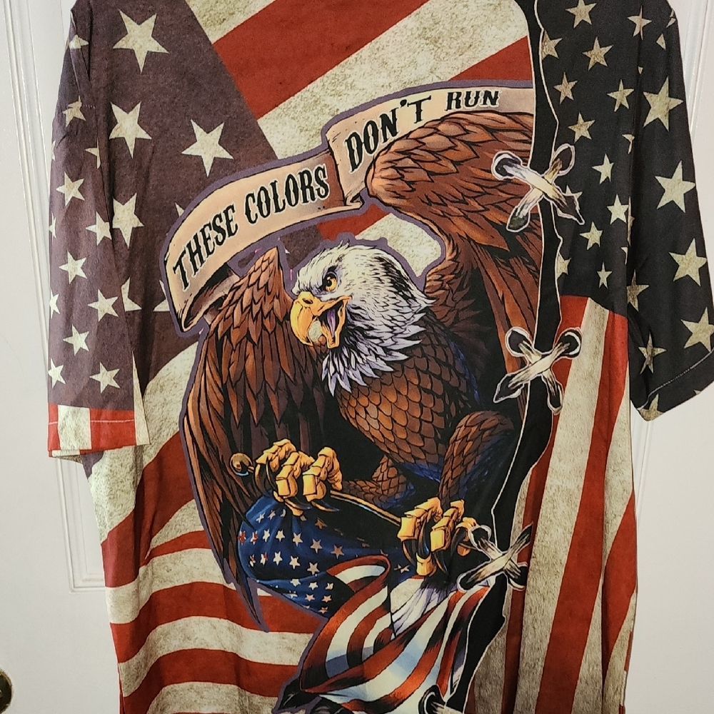 Patriotic Eagle Print Shirt - Picture 4 of 9